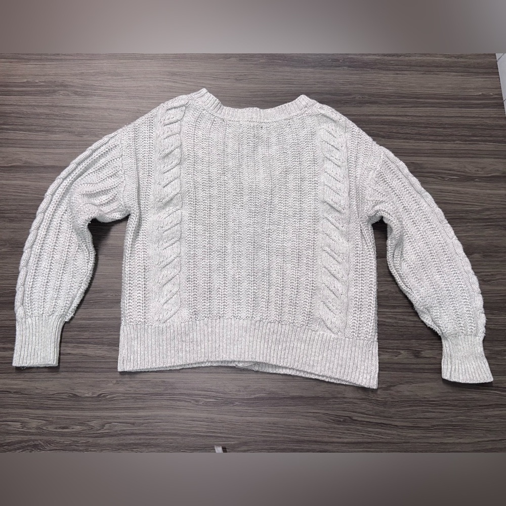 Cupcakes and Cashmere Soft Chunky Knit Cardigan Sweater V-neck Button Up Size M - Picture 7 of 8